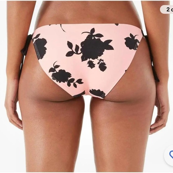 Kate Spade New York PINK Printed Tie-String Bikini Swim Bottom - Picture 2 of 7
